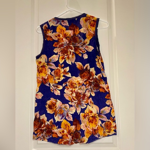 Simply Vera Floral Sleeveless Top - Multicolor Size S - Picture 2 of 2